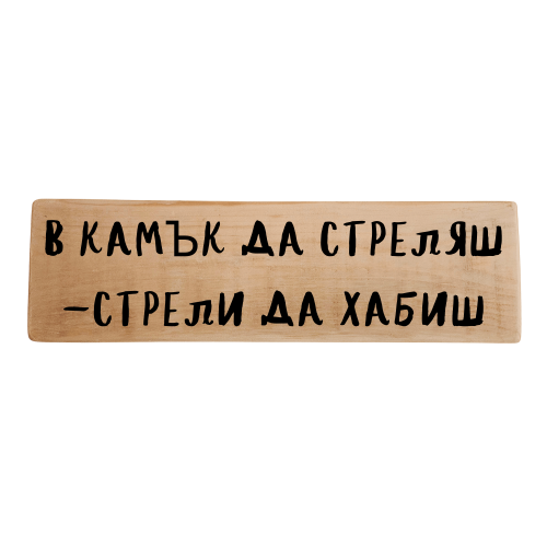 В камък да стреляш - стрели да хабиш