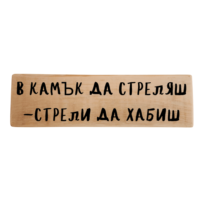 В камък да стреляш - стрели да хабиш