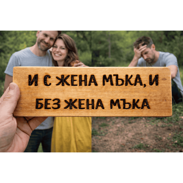 И с жена мъка, и без жена мъка И с жена мъка, и без жена мъка