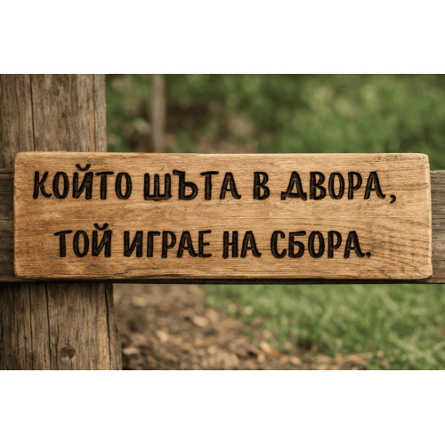 Който шъта в двора, той играе на сбора