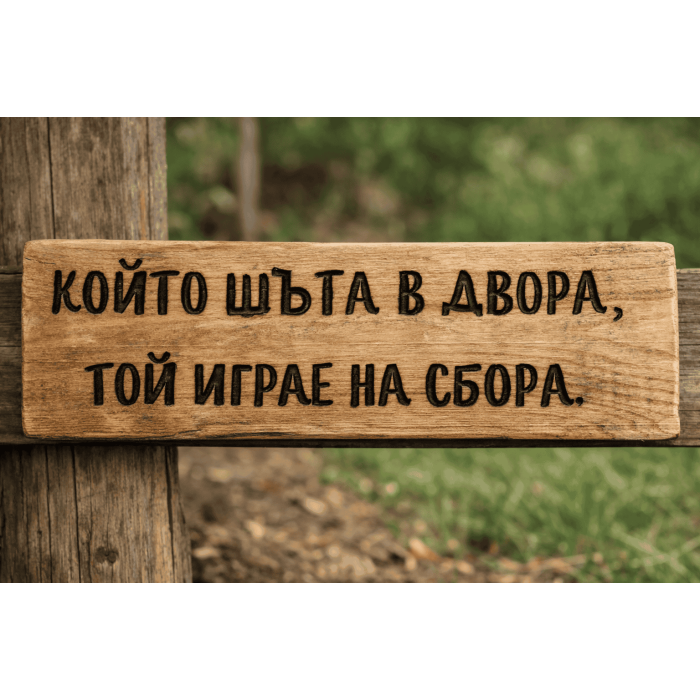 Който шъта в двора, той играе на сбора