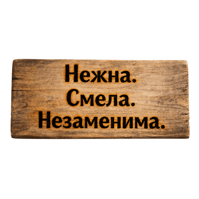 Нежна. Смела. Незаменима