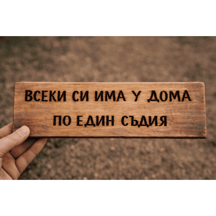 Всеки си има у дома по един съдия Всеки си има у дома по един съдия