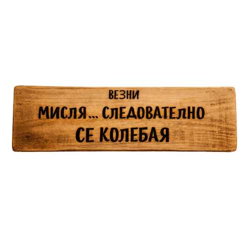Мисля… следователно се колебая