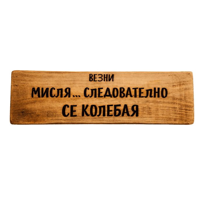 Мисля… следователно се колебая